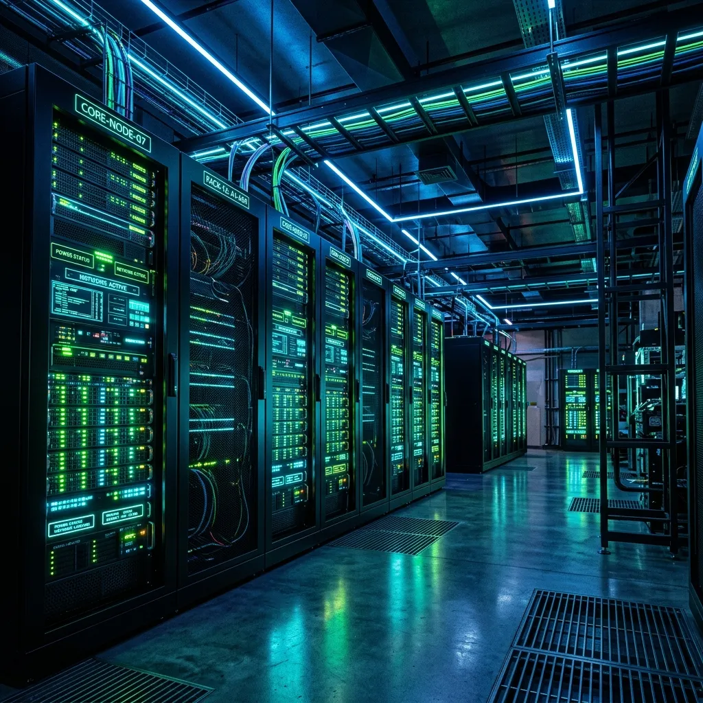 Glowing Server Racks